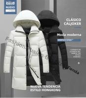 Abrigo De Pollo Blanca Hinchado Para Hombres Chaqueta De Invierno Con Capucha Casual De Color Sólido Outerwear Para Parejas Ropa Exterior - details 0
