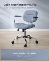 Silla Ergonómica de Escritorio con Reposabrazos Individuales - Silla Giratoria de Oficina con Inclinación y Altura Ajustable, Ideal para Dormitorio u Oficina - details 2