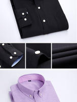 Camisa De Manga Larga Para Hombre Estilo Casual Cómoda Y Suave De Oxford Tejido Sin Planchar Necesario Adaptable Para Todas Las Estaciones - details 11