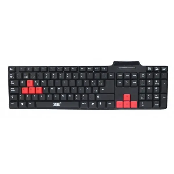 FGNS. Teclado USB con Ñ para PC ,Anti-Liquidos ,Teclado con Cable usb para PC, Laptop, Notebook, Compatibilidad USB con Dell, Acer, HP, Samsung y más,Disposición QWERTY - 1