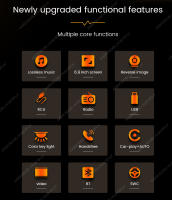 Navifly Estéreo De Coche Con Radio Wireless Carplay Android Auto GPS Navegación Pantalla HD IPS De 6.9 Pulgadas MP5 Reproductor USB Cámara Trasera Soporte Control Del Volante - details 2