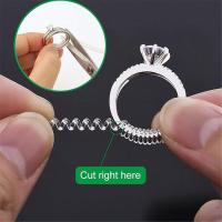 Ajustador de tamaño de anillo, clip protector de anillo, tensor invisible, transparente, para anillos sueltos, juego de 4 tamaños, paquete de 4 - details 1