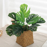 Hoja De Palma Verde Artificial Monstera Para Decoración De Hogar Y Jardín Para Sala De Estar Y Dormitorio Balcones Material Plástico Estilo Tropical - details 4