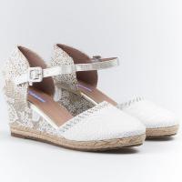 KTEY 523 ROSE Sandalias plataforma mujer 32570 24V VALENCIA CUÑA YUTE MACRAME BLANCO - details 2