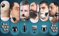 Kensen 5 En 1 Afeitadora Eléctrica 7D Cabeza De Corte Flotante Recargable Kit De Afeitado Para Hombres IPX6 Impermeable Trimmer De Barba - details 1