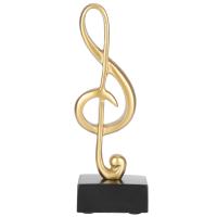 Estatua De Nota Musical De Resina Sintética Dorada Decoración De Simbología Musical Para Estudio Y Oficina Moderno Estilo - details 7