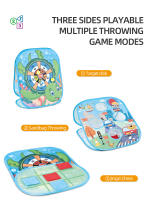 <Regalo divertido> Juguete deportivo sensorial interactivo para padres e hijos al aire libre con objetivo de lanzar pelotas adhesivas y saco de arena tres en uno - details 2