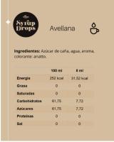 Syrup Drops Avellana gotas de sabor - Saborizante para endulzar cafés, postres, batidos y mucho más. Estuche de 24 sobres monodosis (8ml) de sirope con sabor a Avellana. - details 1