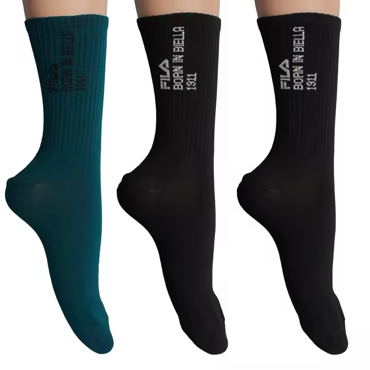Fila-Pack-3 Calcetines Largos de Algodón F5602 para Hombre - 1