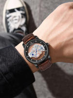 Reloj De Cuarzo TOMI Para Hombres Y Mujeres Reloj De Lujo Casual Con Diamantes Huecos Material De Correa PU Estilo Moda Y Casual - details 9