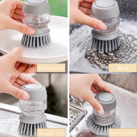 Cepillo De Limpieza Para Cocina Con Dispensador De Jabón Líquido Cepillo De Escobilla Para Lavar Platos Y Ollas Material Plástico - details 6