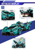 Coche De Bloques Constructibles ToylinX 1:14 Diseño Tecnológico Cool Regalo De Cumpleaños Halloween Navidad Para Amigos Material ABS Duradero Y Ecológico IncluyeInstrucciones Y Pegatinas Adecuado Para Adolescentes Y Adultos - details 9
