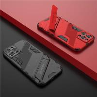 Funda De Teléfono Rugged Armor Para iPhone 11 12 13 Mini 14 plus 15 pro Max Con Soporte Oculto Y Funda Trasera Resistente a Golpes Y Choques Anti-Resbaladizo Y Anti-Scratch - details 3