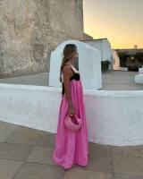 Vestido Maxi De Encaje Sin Espalda Para Mujer Verano 2024 Elegante De Hombros Descubiertos Con Tirantes Spaghetti Vestido Largo Suave Para Vacaciones Playa - details 2
