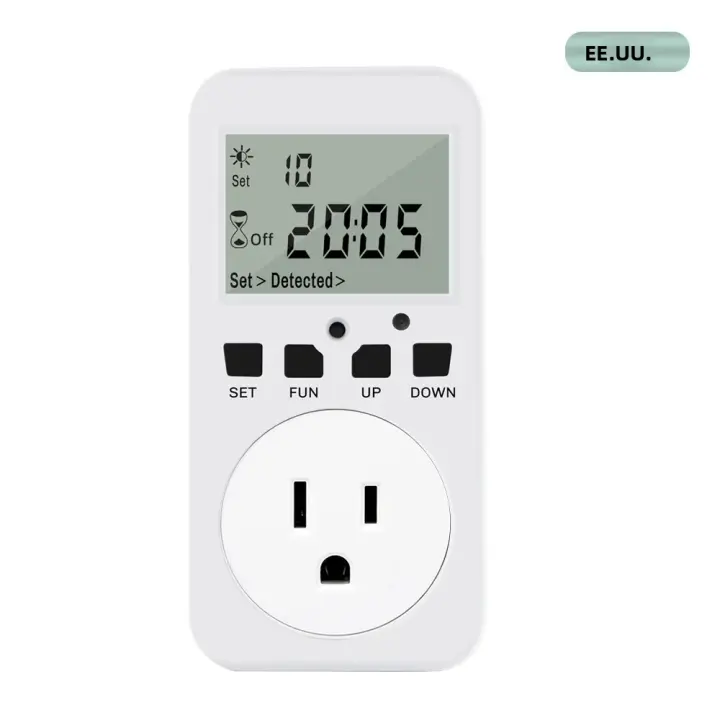 Tomacorriente Digital Multifuncional Con Temporizador Ciclo Programable Enchufe De Salida Con Interruptor 120V-60Hz 15A Con Enchufe UK/US/FR/EU - 1