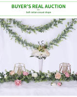 Guirnalda De Eucalipto Artificial Silver Dollar Decoración Verde Para Arco De Boda Y Exposiciones Vines De Rattan Uso Exterior - details 6