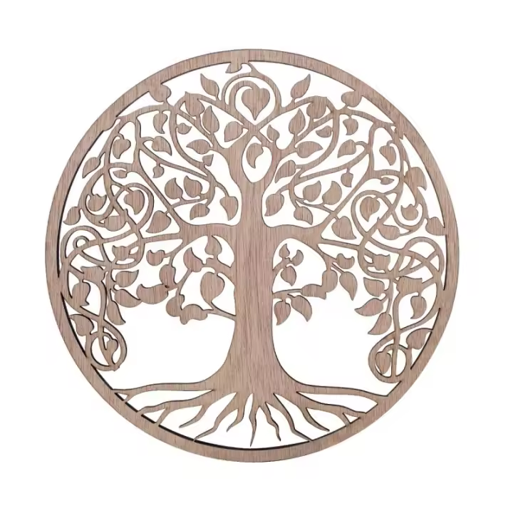 Signes Grimalt By SIGRIS Colgante Árbol de la Vida Dorado de Madera 30*1*30cm Colgante 25732 - 1