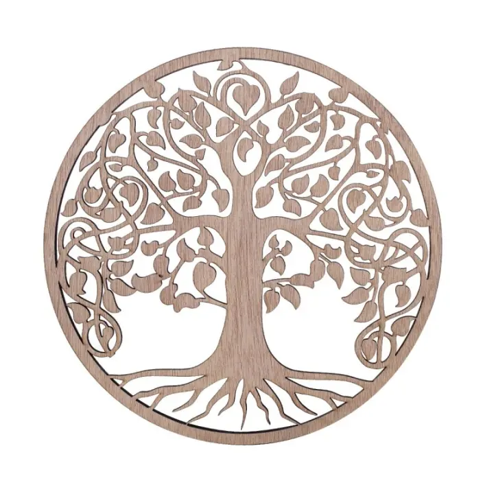 Signes Grimalt By SIGRIS Colgante Árbol de la Vida Dorado de Madera 30*1*30cm Colgante 25732 - 1