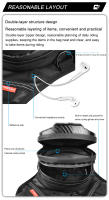Bolsa De Pierna Impermeable Para Motocicleta Carbono Fibra Caja Rígida Hombro Pack Casual Exterior Para Hombres Y Mujeres - details 10