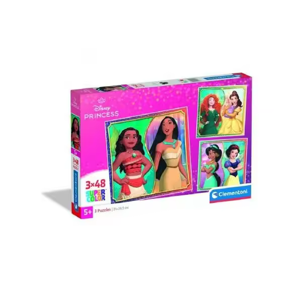PUZZLE PRINCESAS 3 X 48 PIEZAS CLEMENTONI - 1