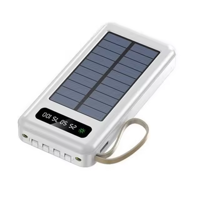 Cargador portátil Solar Power Bank 12000Mah/20000Mah Gran Capacidad Incorporado 5 Salidas Y 3 entradas Cable y Internal Compatible con Todos Los teléfonos Inteligentes y Dispositivos USB - 1