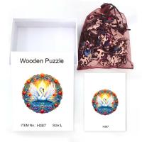 Puzzle De Madera En Forma Irregular En Caja Regalo Elegante Ganso Delicado Juguete Interactivo Familiar Para Reducción Del Estrés Adultos - details 6