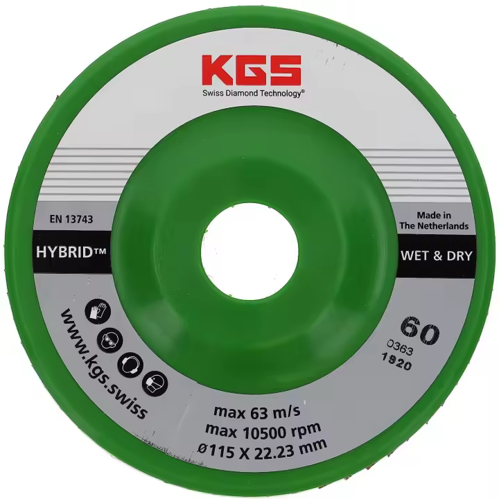 KGS Hybrid Disco Diamantado Desbaste 115mm Grano 60 para Granito y Mármol - 1