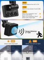 Proyector De Luz Exterior LED Con Sensor De Movimiento PIR 20W 30W 50W 100W 200W AC220V Impermeable Para Jardín Y Paisajismo - details 2