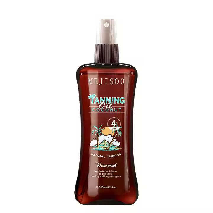 Aceite Bronceador Hawaiian Tropic-Corporal Hydratante with Aceite de Coco y Manteca de Cacao, Potenciador del Bronceado, Aroma Tropical, Sin Oxibenzona - 240ml - 1