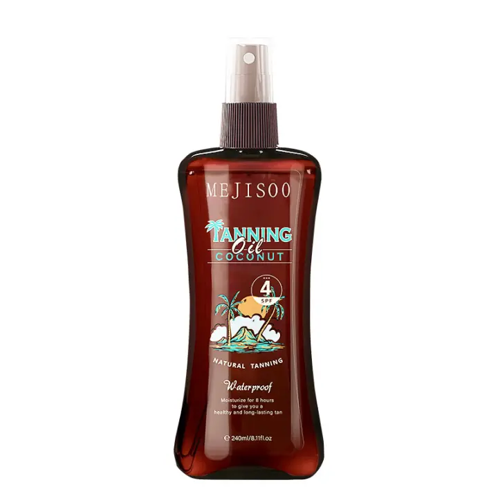 Aceite Bronceador Hawaiian Tropic-Corporal Hydratante with Aceite de Coco y Manteca de Cacao, Potenciador del Bronceado, Aroma Tropical, Sin Oxibenzona - 240ml - 1