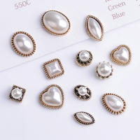 10pcs Botones De Aluminio Con Diamantes Y Perlas Para Decoración De Invitaciones De Boda Y Ropa Accesorios De Joyería Para Niñas - details 18