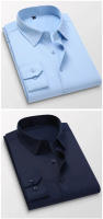 Camisa Clásica Para Hombres Tallas Grandes 6XL 7XL 8XL Blanco Manga Larga Estilo Trabajo Y Casual Sólido De Cuello Cuadrado - details 8
