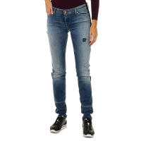 Armani-Pantalones Largos Tejanos Efecto Gastado y Rasgado 6Y5J06-5D2ZZ para Mujer