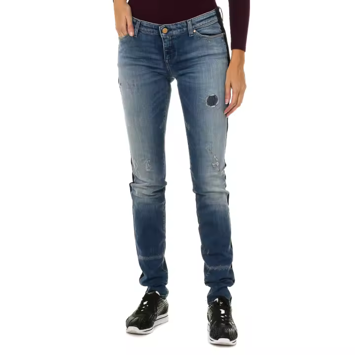 Armani-Pantalones Largos Tejanos Efecto Gastado y Rasgado 6Y5J06-5D2ZZ para Mujer - 1