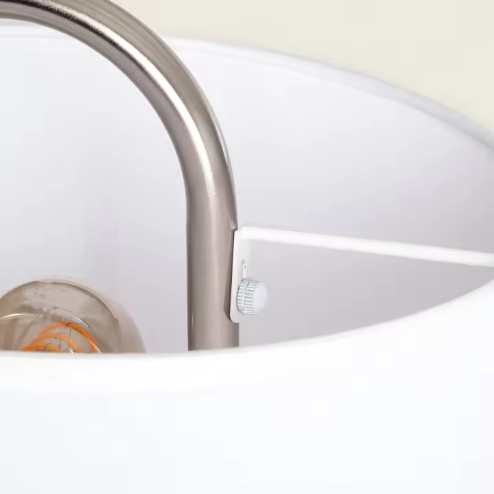 Ledkia Lámpara de Mesa Metal y Tela Duque Blanco - 1