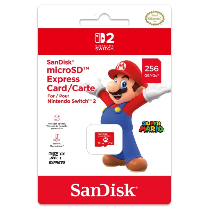 PREVENTA TARJETA DE MEMORIA 256 GB SANDISK MICRO SD EXPRESS CARD PARA NINTENDO SWITCH 2 GARANTÍA EUROPEA EU WARRANTY - 1