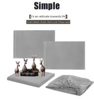 Juego De Cama Sólido Suave Y Acariciado Con Sábana Colchón Fundas Para Cama Twin Full Queen CA King 3/4 Piezas 100% Poliéster Fibra Técnica Básica Tejido De Brillo - details 2
