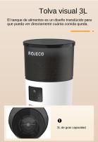ROJECO Dispensador Inteligente De Alimentos Para Gatos 3L Automático Recargable WIFI Control Remoto Para Mascotas Perros Y Gatos - details 8
