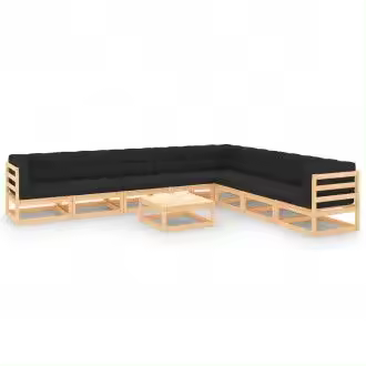 VIDAXL 3083840 conjunto de mobiliario de exterior con cojines acolchados gris antracita vida xl - 1