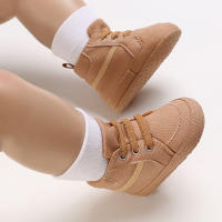 Zapatos De Bebé Para Niños Y Niñas De 0 a 18 Meses Alta Top Casual Suela Suave Deportivos Antideslizantes Fabricado Con Lona Y Cork - details 8