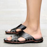 Sandalias De Verano Para Hombre YRZL Cuero PU Suela De EVA Ligera Y Suave Sandalias Clásicas Negras Para Descanso Y Ocio - details 5