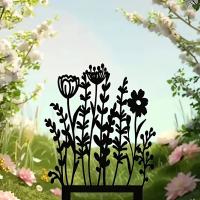 Juego De 12 Palos De Jardín De Metal Rustico En Acrílico Amarillo Para Amantes De Las Plantas Decoración Vintage Al Aire Libre - details 3