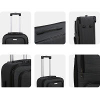 S7 STAR Juego 3 Piezas Maletas Blandas Ampliable 20+24+28 Pulgadas , Set Maletas Telas Ligeras de Viaje, Cabina Trolley Extensible con 4 Ruedas Dobles Giratorias 360, Equipaje Expandible Asa Telescópica Gran Capacidad,consigue un regalo gratis - details 3