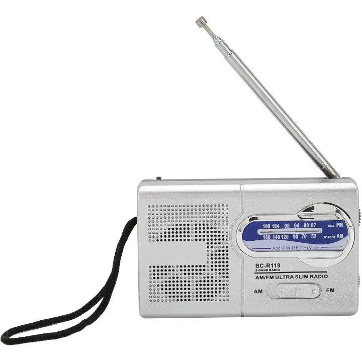 Radio FM portátil, mini altavoz integrado multifunción, Radio de transistor AM FM con conector para auriculares, reproductor de radio FM de bolsillo portátil FM Player - 1
