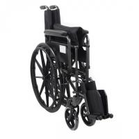 Mobiclinic Silla de ruedas plegable S220 Ruedas de extracción rápida pulsando un botón Premium Asiento 43cm Reposapiés y Reposabrazos abatibles Palanca de freno Resistente Color negro - details 0