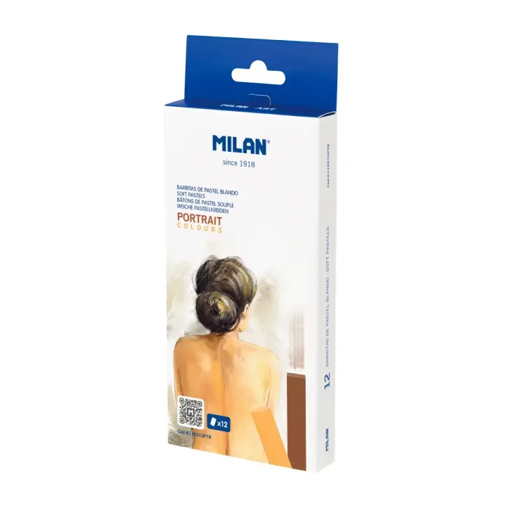 12 barritas soft pastel colores retrato MILAN Art - 1