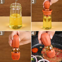 Botella De Aceite Portátil Para Cocina Con Cepillo De Silicona Y Medidor Cuantitativo Dispensador De Aceite Para Barbacoa Y Hornear Resistente Al Calor Y Fácil De Limpiar - details 2