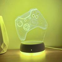 Luz De Noche LED Con Patrón De Controlador De Juego Decoración De Ambiente Para Dormitorio Luz Gradiente De 7 Colores USB Regalo De Fiestas - details 5