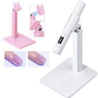 Soporte Portátil Para Lámpara De Secado De Uñas UV Rosado Y Blanco Soporte Giratorio Para Fototerapia Herramienta De Manicura - details 0