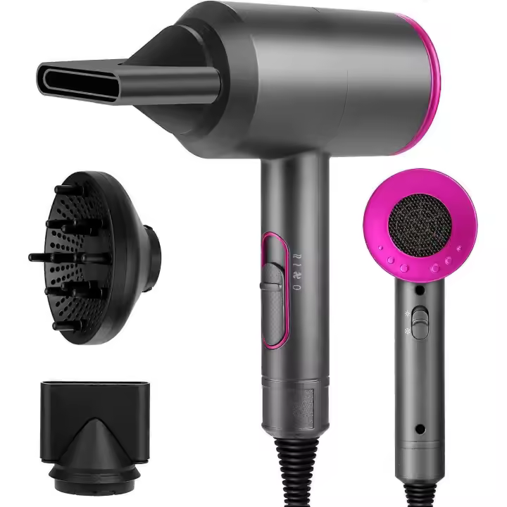 Ionic Hair Dryer 2000W Professional Negative Blow Dryer Quick Drying Powerful Hairdryer with Diffuser Concentrator Cool Hot Shot Switch 3 - 1